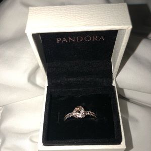 Pandora Rose Gold Knot Ring, size 7.5